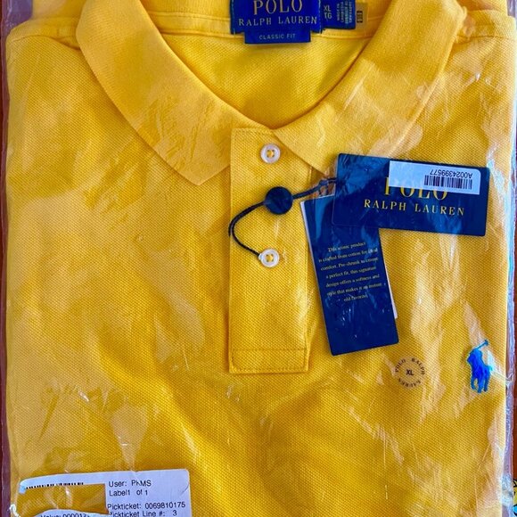 POLO Ralph Lauren Solid Cotton Mesh Polo Shirt - Classic Fit XL - NWT & Poly Bag - Picture 2 of 8